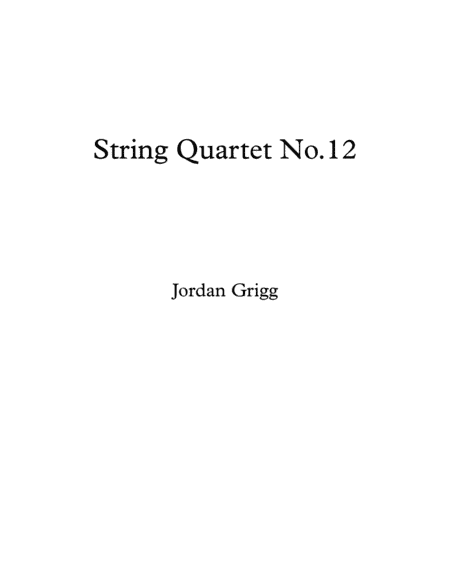 String Quartet No.12