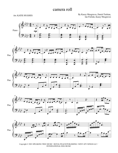 Camera Roll (arr. Katie Hughes)