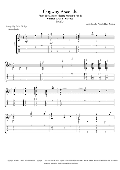 Oogway Ascends (arr. Pavlo Pakshyn)