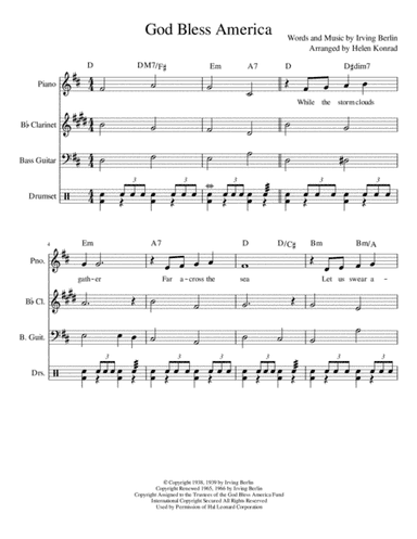 God Bless America (arr. Helen Konrad)