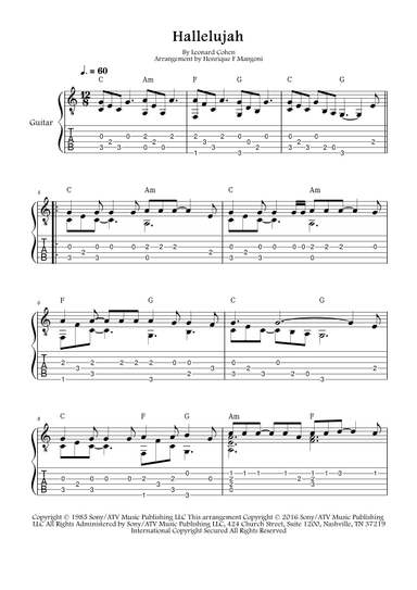 Hallelujah (arr. Henrique F Mangoni)