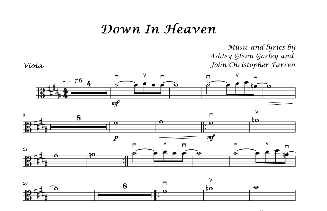 Down In Heaven (arr. David Lartey)