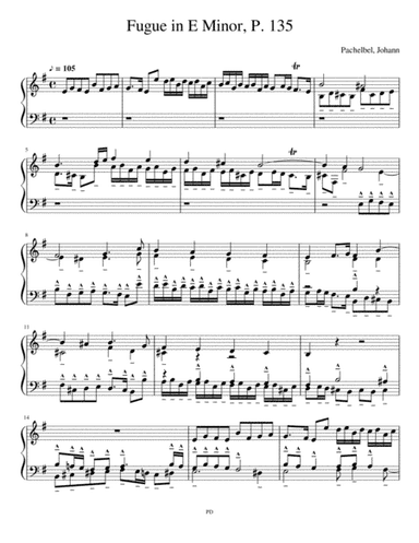 J. Pachelbel Fugue in E Minor (arr. Ana Antão)