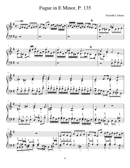 J. Pachelbel Fugue in E Minor (arr. Ana Antão)