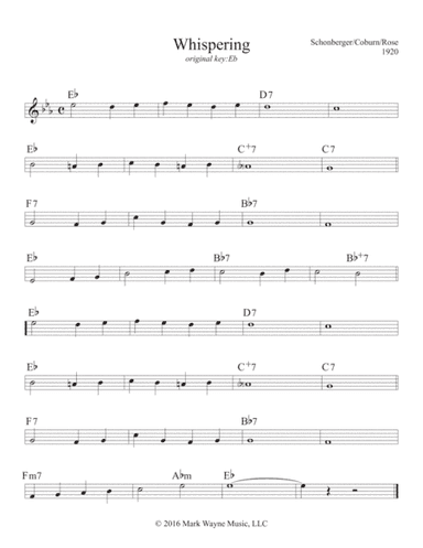 Whispering (arr. Mark Huxhold)
