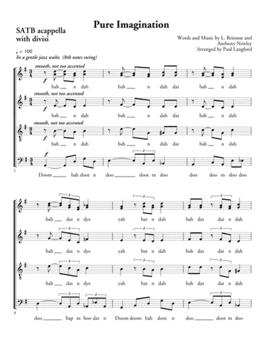 Pure Imagination (arr. Paul Langford)