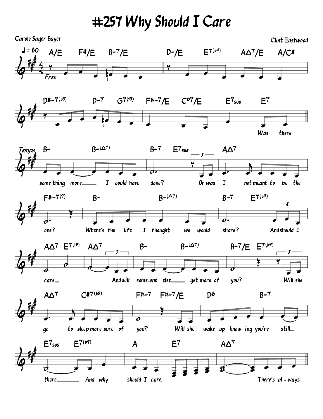 Why Should I Care (arr. John Fries)