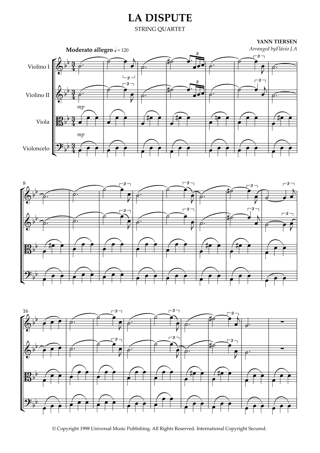 La Dispute (arr. Jhavilah)