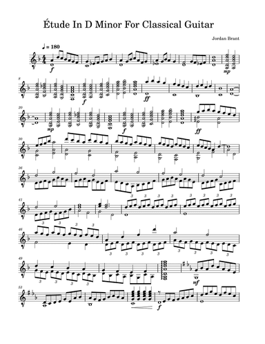 Étude For Classical Guitar