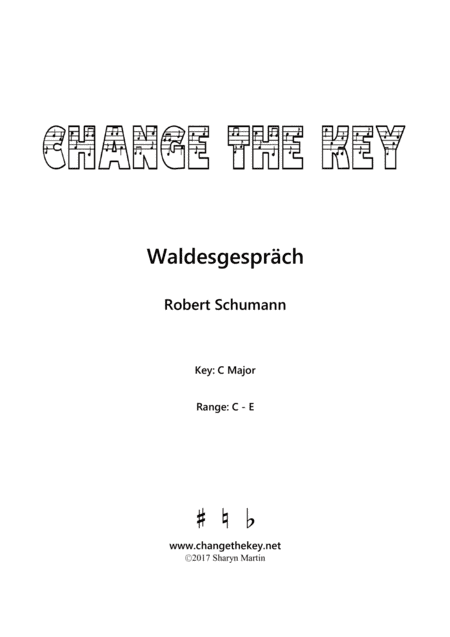 Waldesgesprach Op.39, No.3 - C Major (arr. Change the Key)