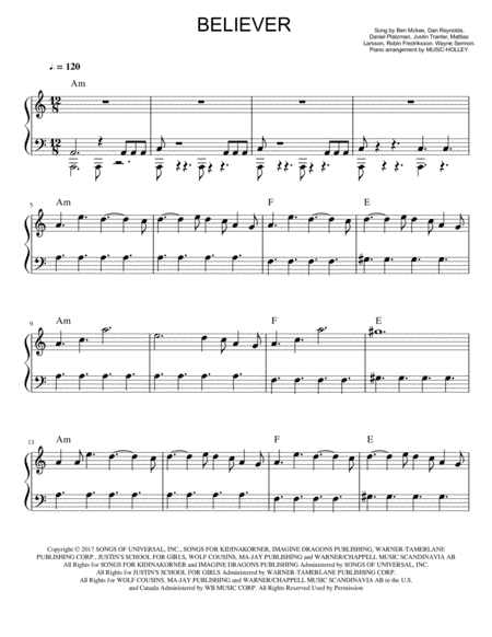 Believer (arr. Music-holley)