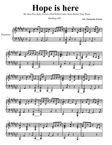 Hope Is Here (do Not Fear) (arr. Nazareno Aversa)