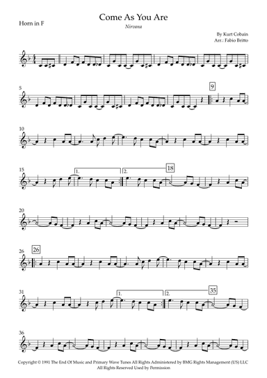 Come As You Are (arr. Fabio Britto)