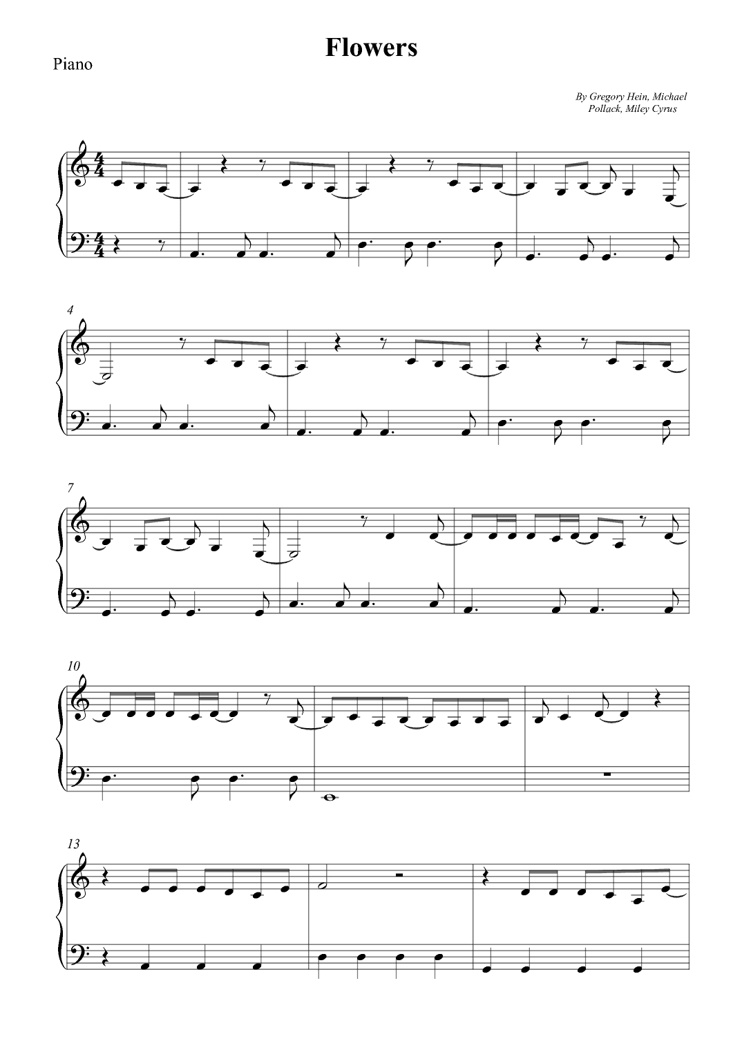 Flowers (arr. Wesley S. SIlva)