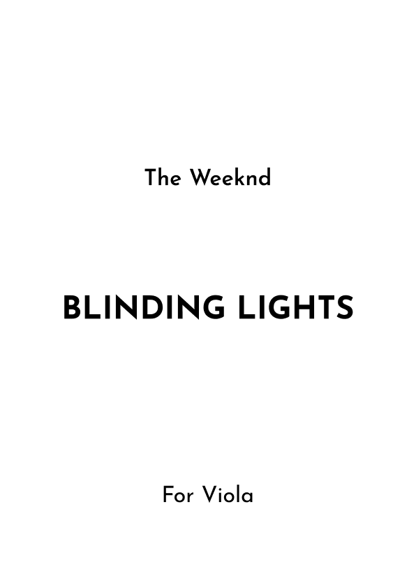 Blinding Lights (arr. Jireh J.)