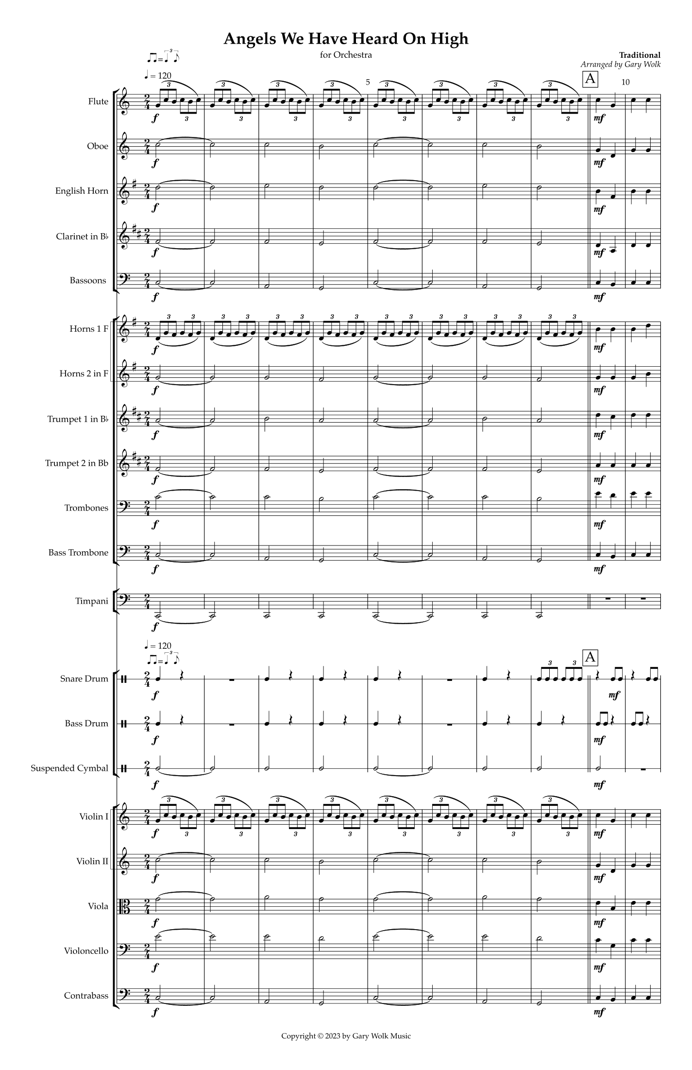Angels We Have Heard On High (arr. Gary Wolk)
