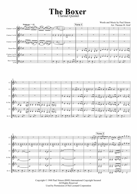 The Boxer (arr. Thomas H. Graf)