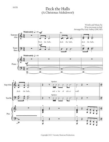 Deck the Halls (A Christmas Meltdown) (arr. Gary Aubry (ASCAP))