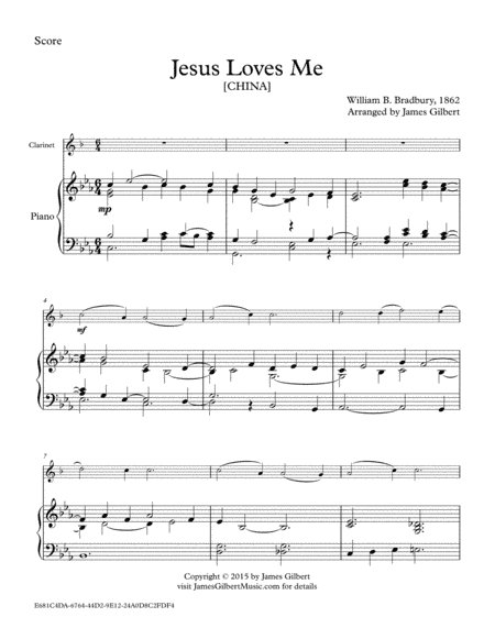 Jesus Loves Me (arr. James Gilbert)
