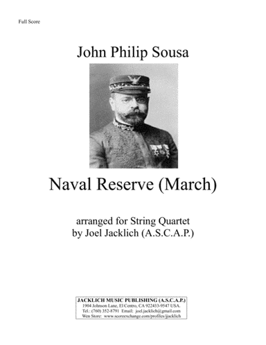 Naval Reserve (March) for String Quartet (arr. Joel Jacklich (ASCAP))