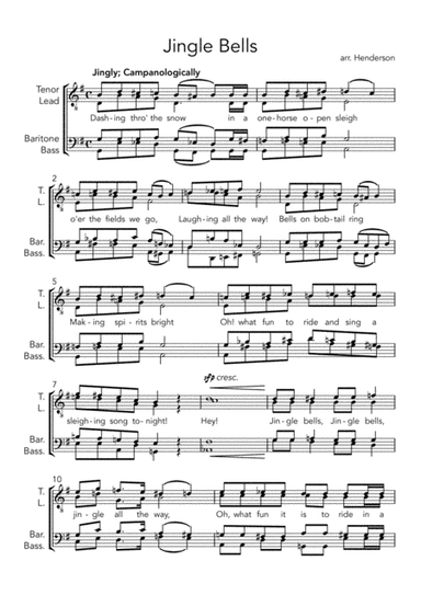 Jingle Bells (barbershop) (arr. Andrew Henderson)
