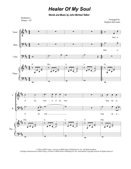 Healer Of My Soul (arr. Stephen DeCesare)