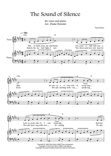 The Sound Of Silence (arr. Duda Oriontte)