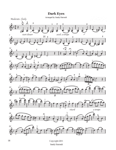 Dark Eyes, for Violin and Piano (arr. Sandy Herrault)