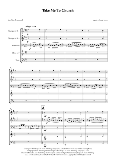 Take Me To Church (arr. Tom Drummond)