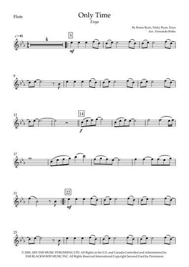 Only Time (arr. Fernando Britto)