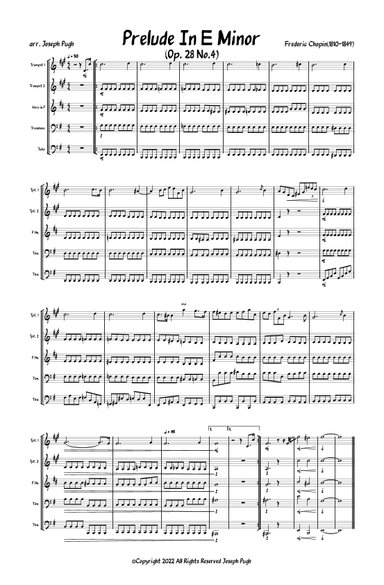 Prelude In E Minor For Brass (arr. Joseph Pugh)