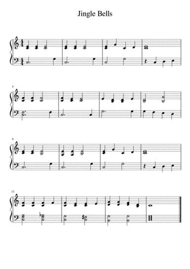 Jingle Bells - Easy Piano Theme (arr. F. Chiofalo)
