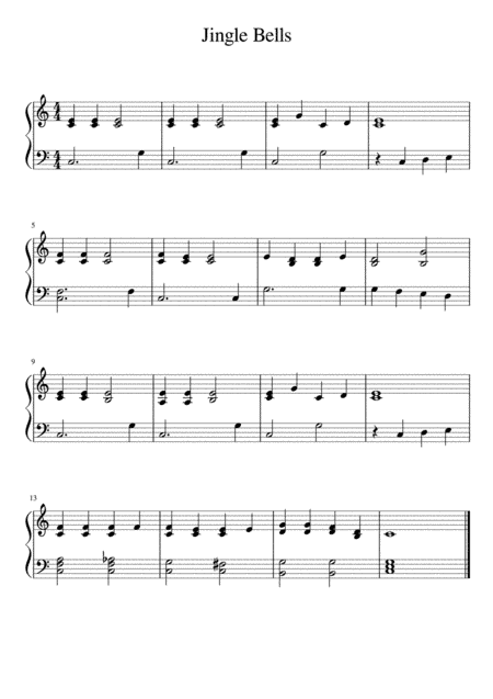 Jingle Bells - Easy Piano Theme (arr. F. Chiofalo)