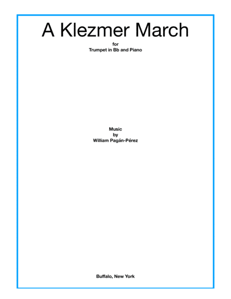 A Klezmer March for Trumpet in Bb and Piano