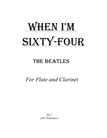 When I'm Sixty-Four (arr. Jeremy Corcoran)