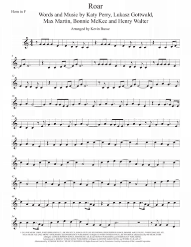 Roar (arr. Kevin Busse)