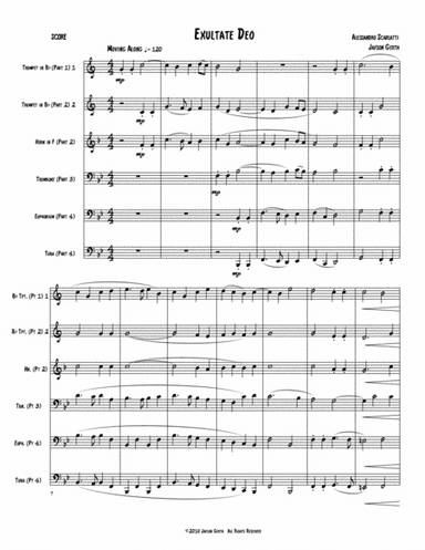 Exultate Deo (Flexible Brass Instrumentation) (arr. Jayson Gerth)