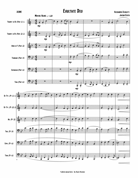 Exultate Deo (Flexible Brass Instrumentation) (arr. Jayson Gerth)