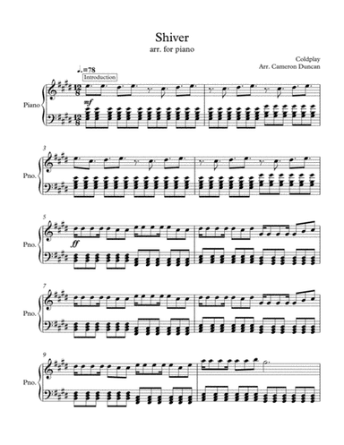 Shiver (arr. Cameron Duncan)