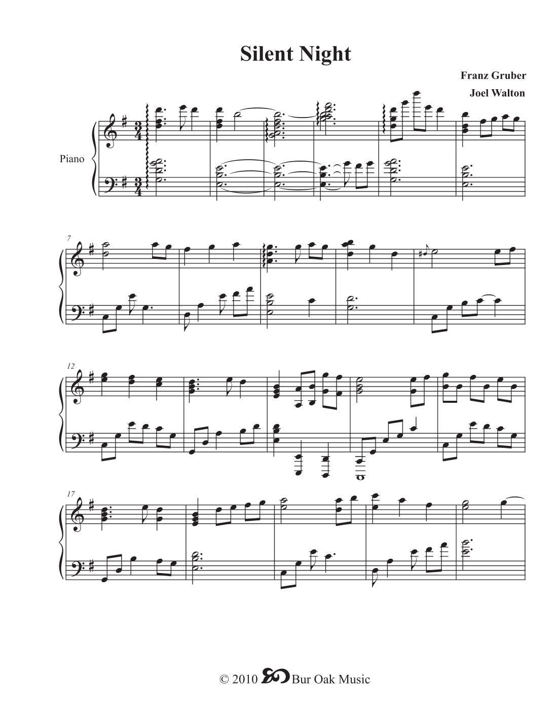 Silent Night (arr. Joel Walton)