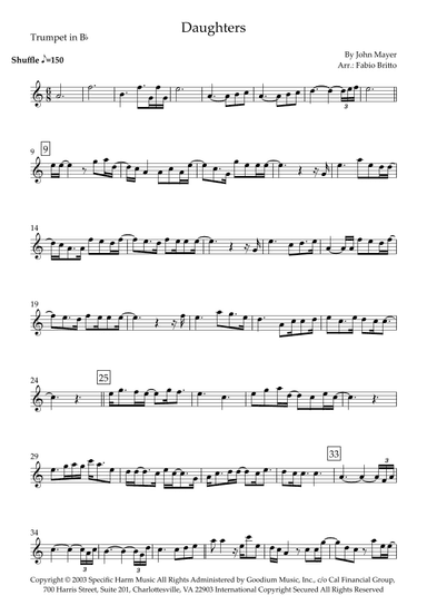 Daughters (arr. Fabio Britto)