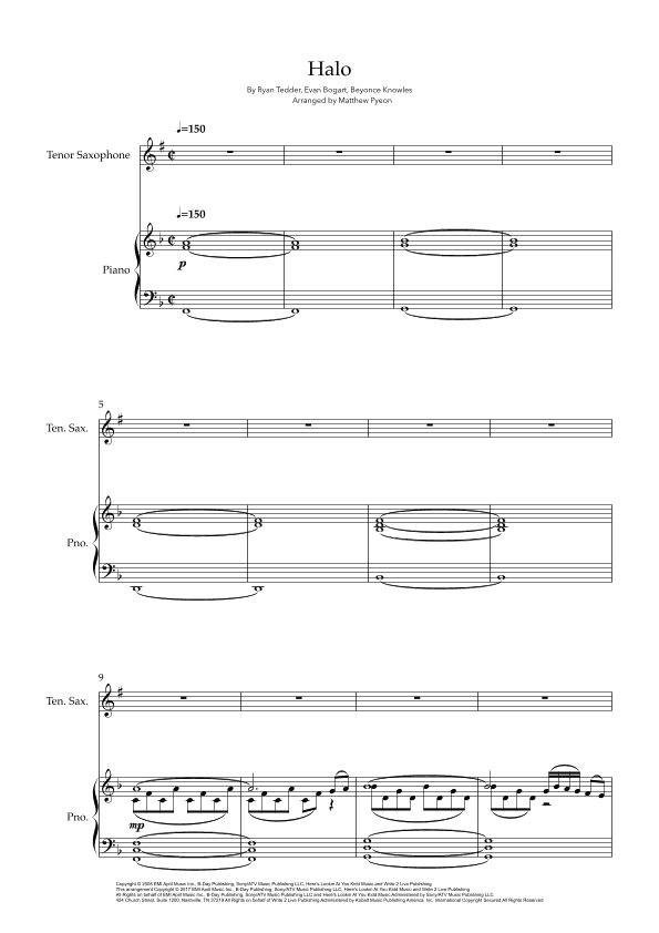 Halo (arr. Matthew pyeon)