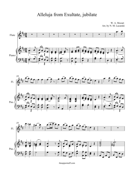 Alleluja from Exultate jubilate (arr. Nick Lacanski)