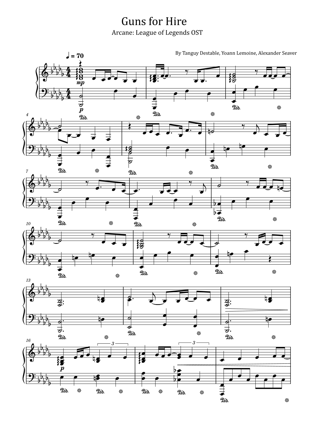 Guns For Hire (end Credits Version) (arr. poon)
