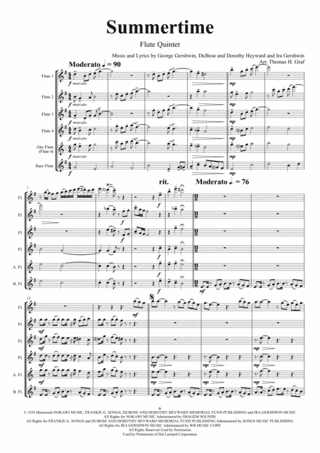 Summertime (arr. Thomas H. Graf)