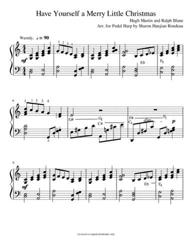Have Yourself A Merry Little Christmas  from MEET ME IN ST. LOUIS (arr. Sharon Hanjian Rondeau)