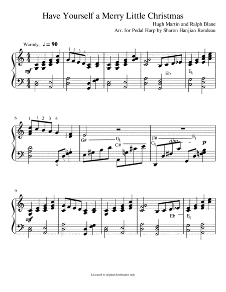 Have Yourself A Merry Little Christmas  from MEET ME IN ST. LOUIS (arr. Sharon Hanjian Rondeau)