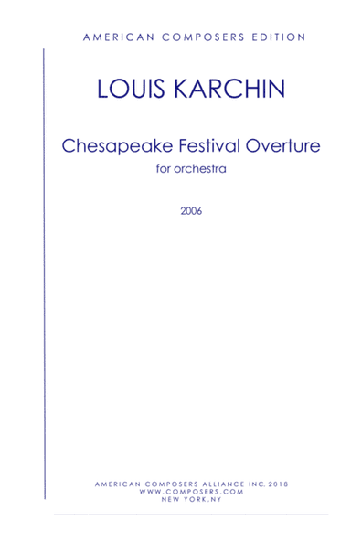 [Karchin] Chesapeake Festival Overture