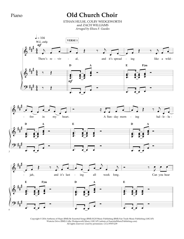 Old Church Choir (arr. Arr. by Eliseu F. Guedes)