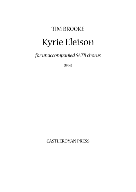 Kyrie Eleison